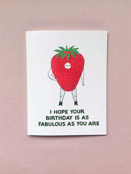 Mr. Strawberry Birthday Greeting Card