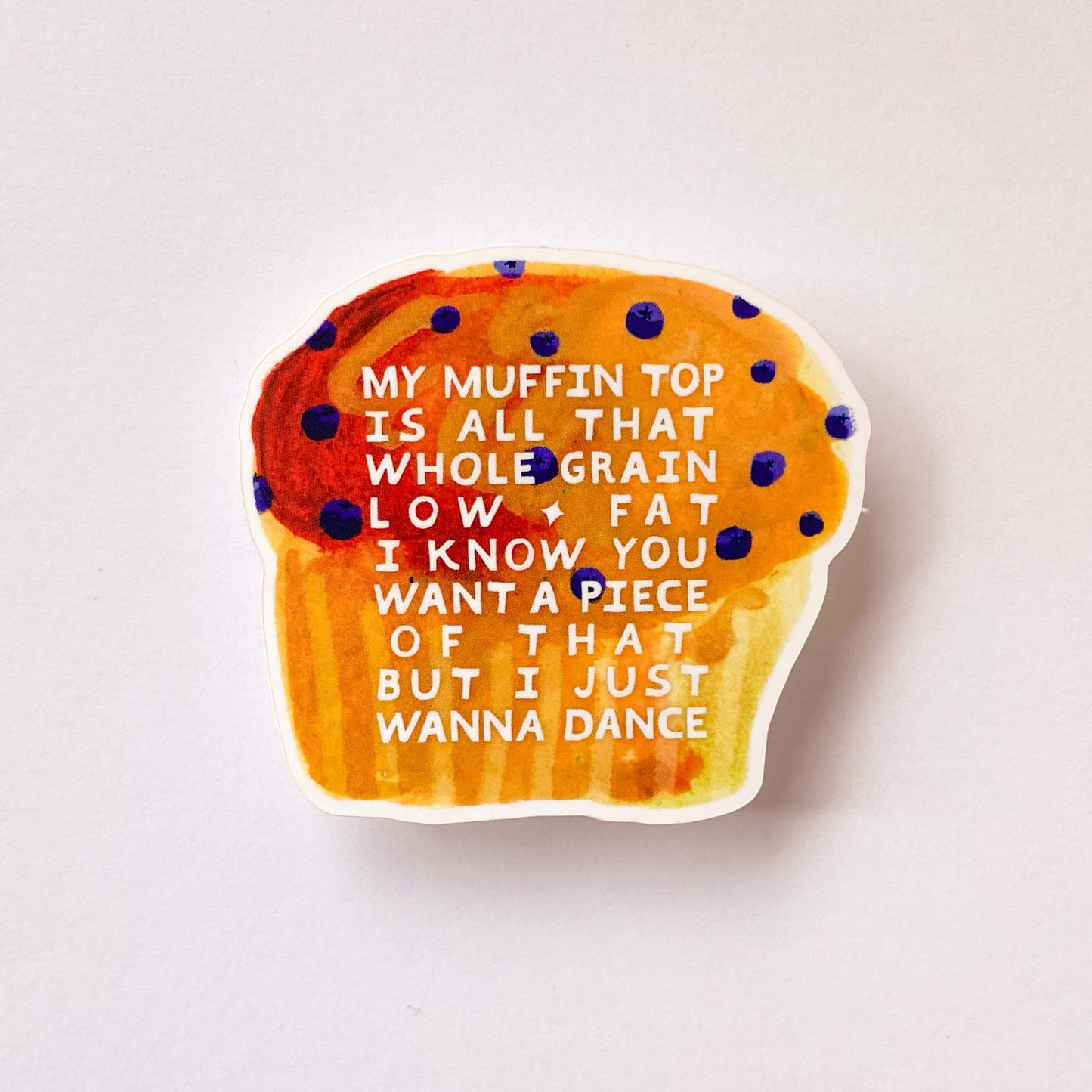 Muffin Top Sticker, 2.5x2.5 in.