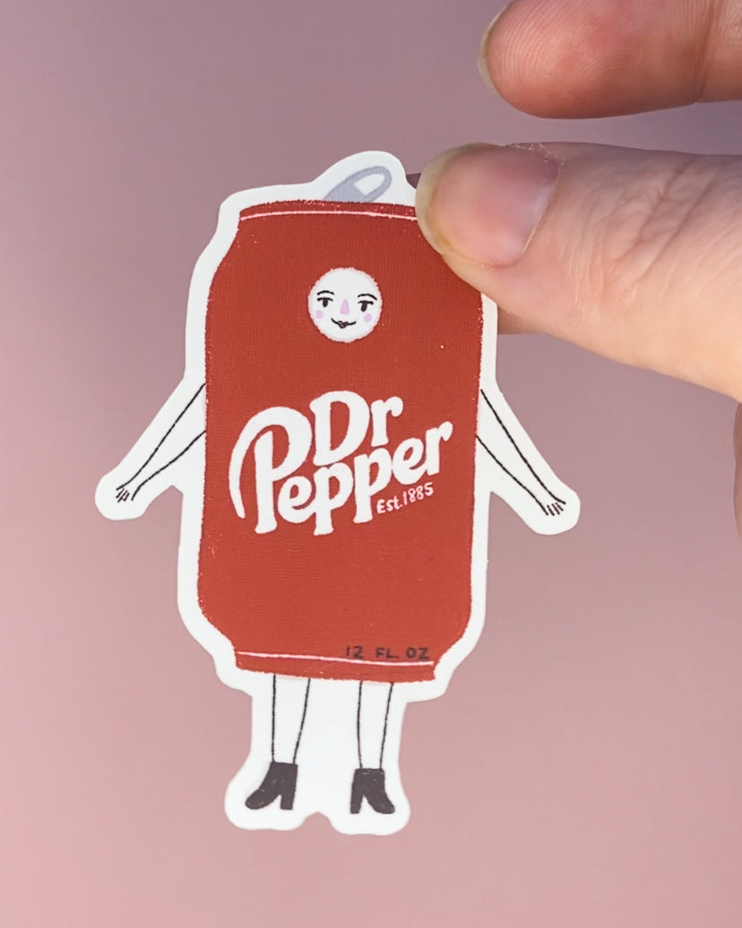 Dr. Pepper Girl Sticker, 2x3 in.