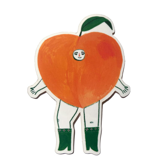 Pepper Peach Sticker, 2x3 in.