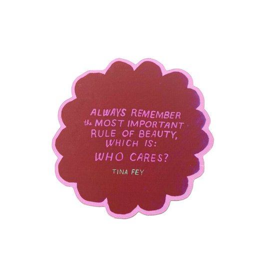 Who Cares Sticker, 3x3 in.