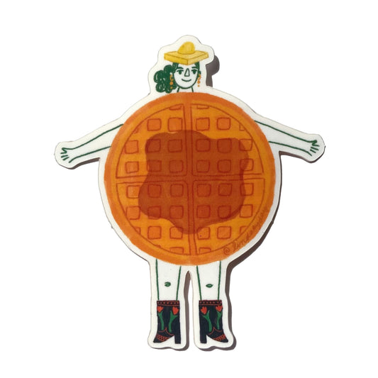 The Waffle Lady Sticker, 2x3 in.